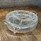 Vintage The Windsor Range Mayfair Collection Silverplated Stand and Clear Glass Relish Dish - Candy Dish - Nut Dish - Trinket Dish