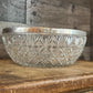 Large Crystal Bowl with Silverplated Rim