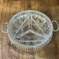 Vintage The Windsor Range Mayfair Collection Silverplated Stand and Clear Glass Relish Dish - Candy Dish - Nut Dish - Trinket Dish