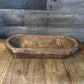 Rustic Hand Carved Wooden Dough Bowl