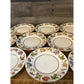 Vintage Royal Worcester Virginia Floral Pattern Bread and Butter Plates - Set of 9