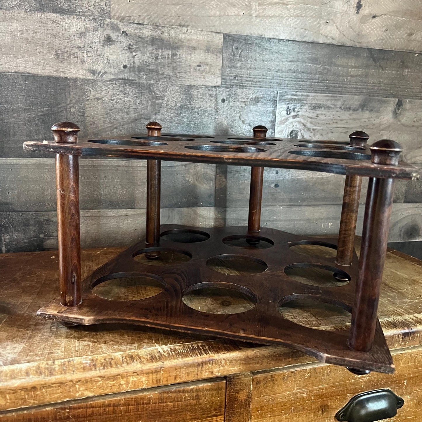 Vintage Wooden Wine Rack