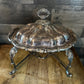 Silverplated Old English Reproduction Oval Lidded Serving Dish Warming Chafing Dish