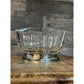 Crystal Glass Bowl with Silverplated Pedestal Base