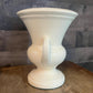 Vintage Creamy White Handled Trophy Urn Pottery Vase