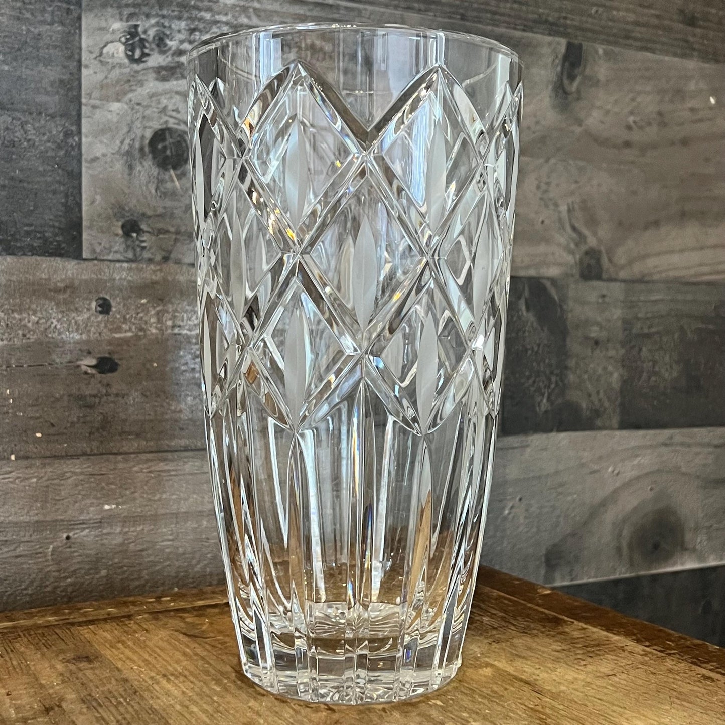 Heavy Thick Cut Crystal Vase