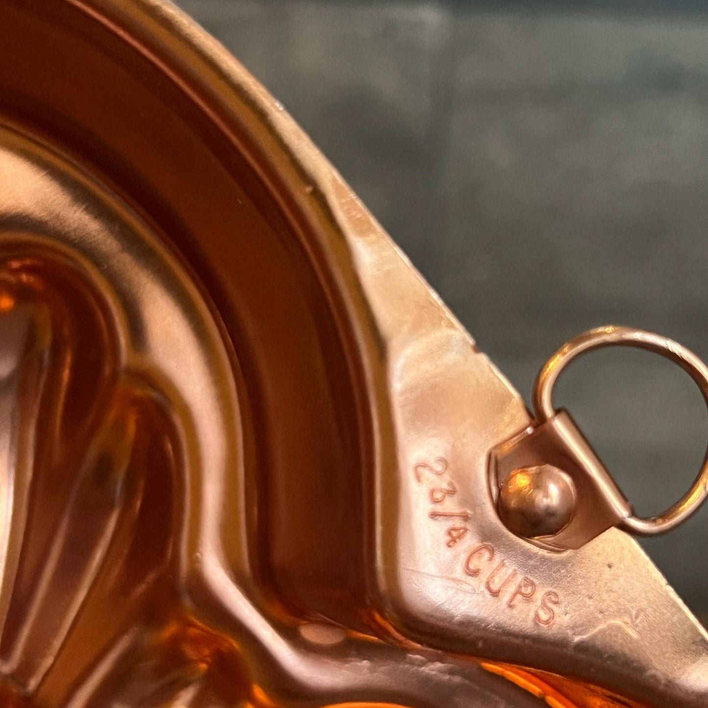 Vintage Copper Tone Heart Shaped Jello Mold