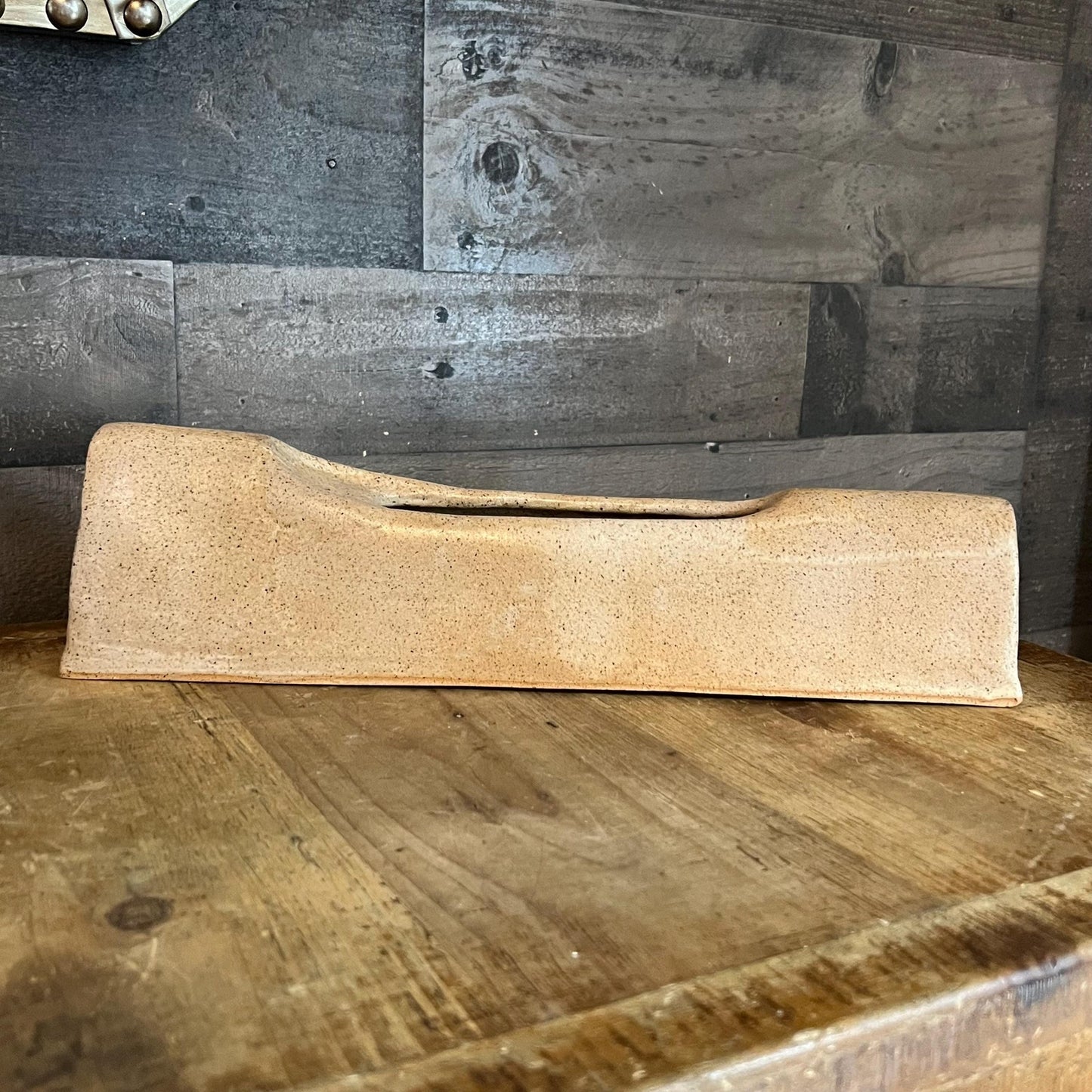 Neutral Beige Tone Pottery Planter Vessel - Vase