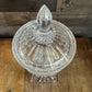 Vintage Shannon by Godinger Brandon Pattern Large Crystal Lidded Pedestal Dish