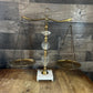 Vintage Brass and Crystal / Lucite Scale of Justice Balance with Marble Base