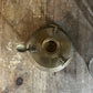Vintage Brass Candlestick Holder with Glass Hurricane