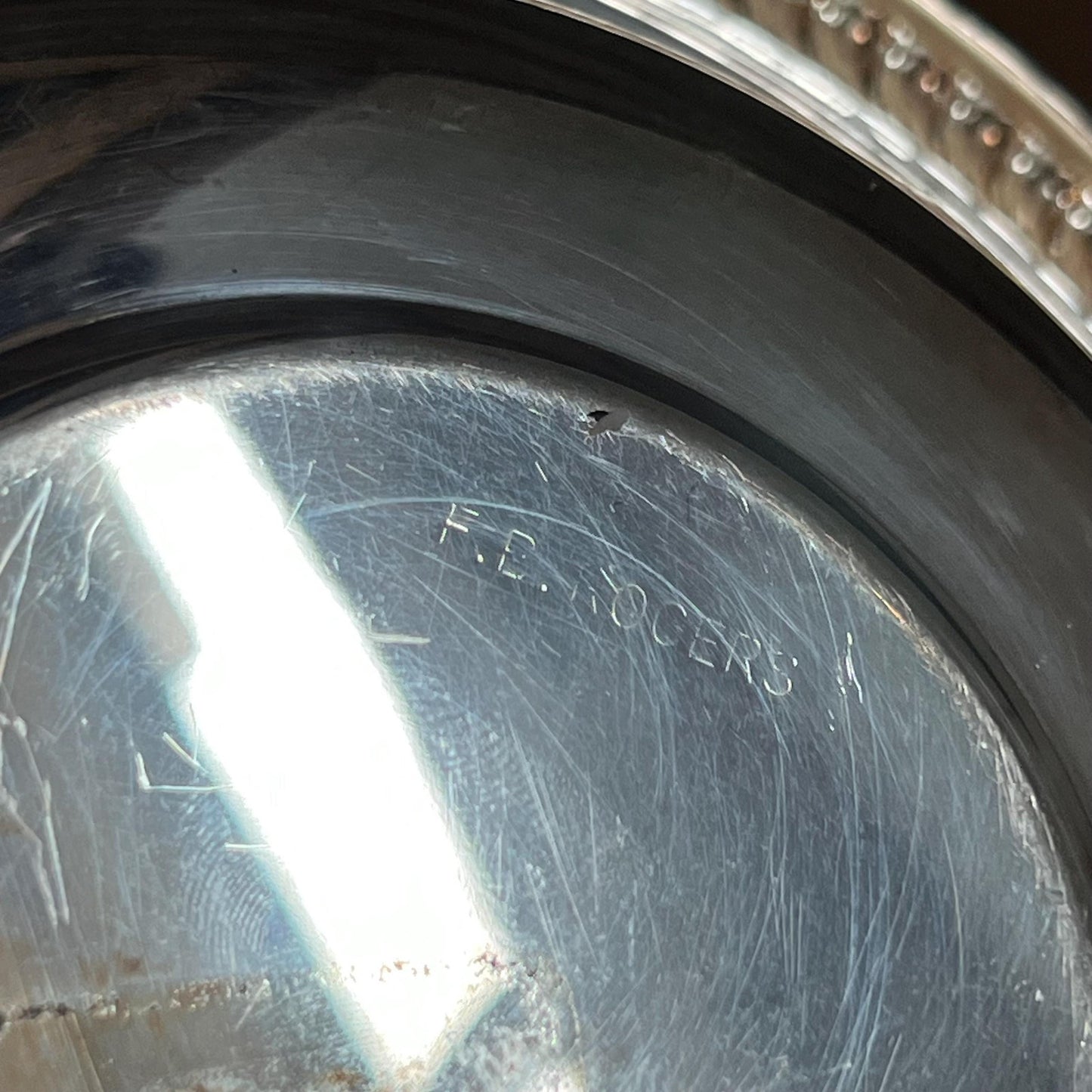 Vintage FB Rogers Silverplated Round Braided Rim Accent Bowl
