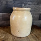 Vintage Beige Stoneware Crock
