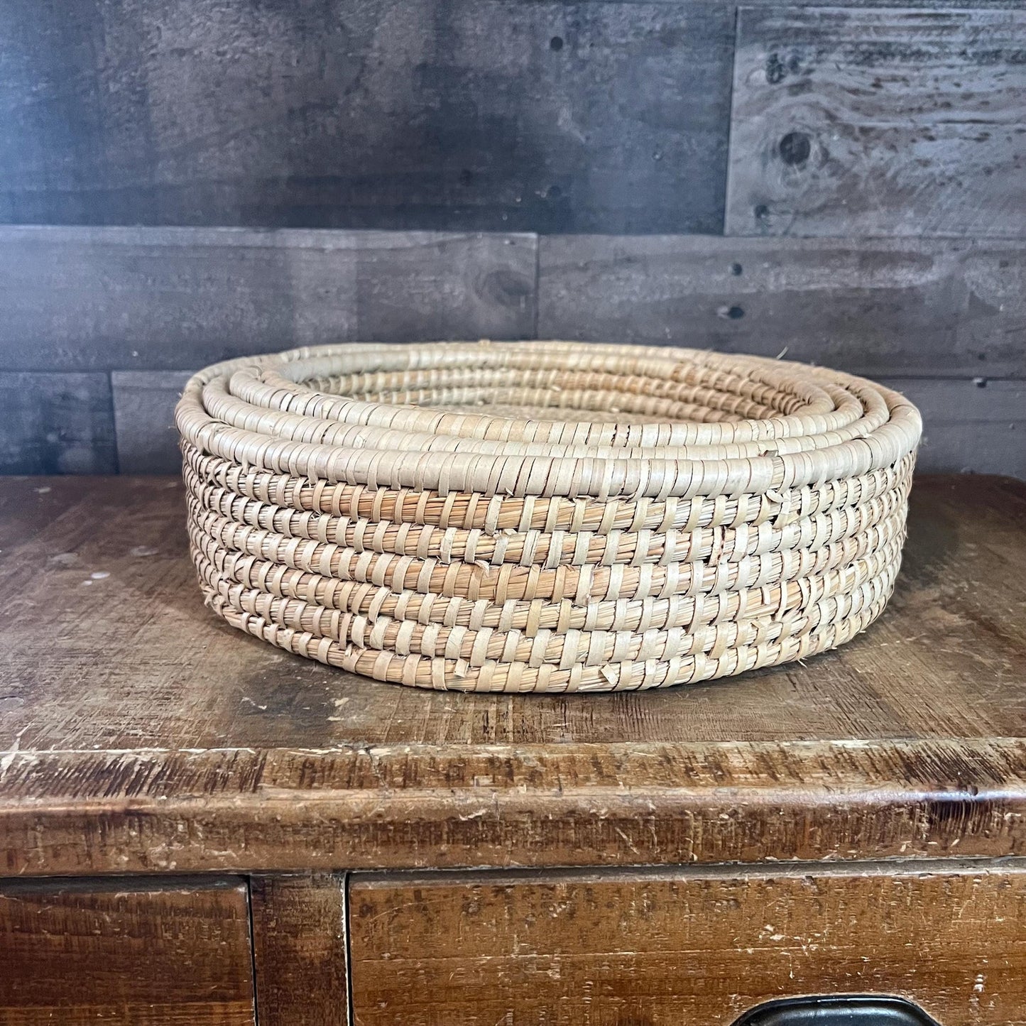 Round Woven Rattan Nesting Trays - Set of 4 Trays