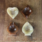 Vintage Onyx Card Suit Ashtray Set - Trinket Dishes - Set of 4