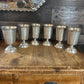 Vintage Pewter Short Stem Goblets - Set of 6