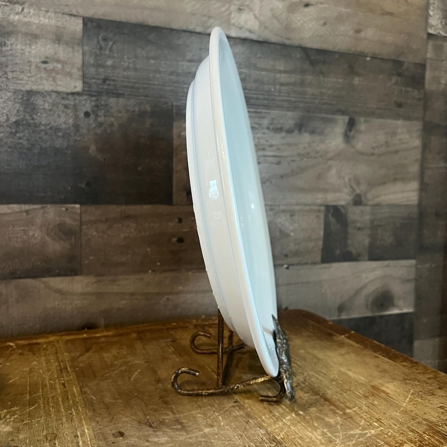 Vintage Hall Pottery White Oval Serving Tray Platter