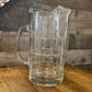 Vintage Anchor Hocking Tartan Manchester Clear Glass Pitcher