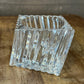 Crystal Twisted Ribbed Cube Candle Holder Votive - Pen Holder - Salt Pinch