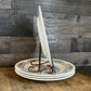 Royal USA Sussex Cavalier Ironstone Brown and White Floral Dinner Plates - Set of 4