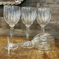 Set of 4 elegant Cristal D’Arques heavy water goblets / wine glasses - bar glasses - bar cart glasses - stemware - longstem - wine bar