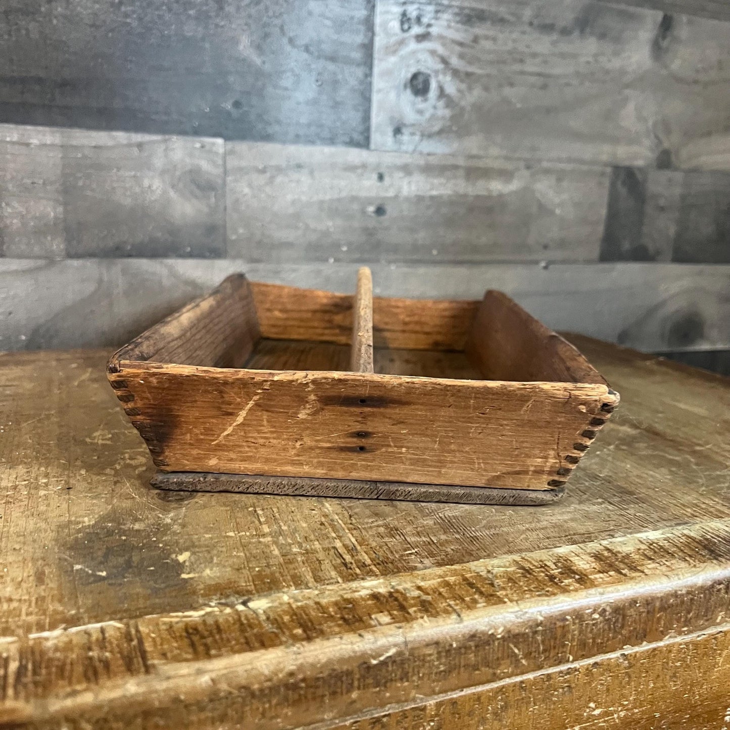 Primitive Wooden Handled Cutlery Tray