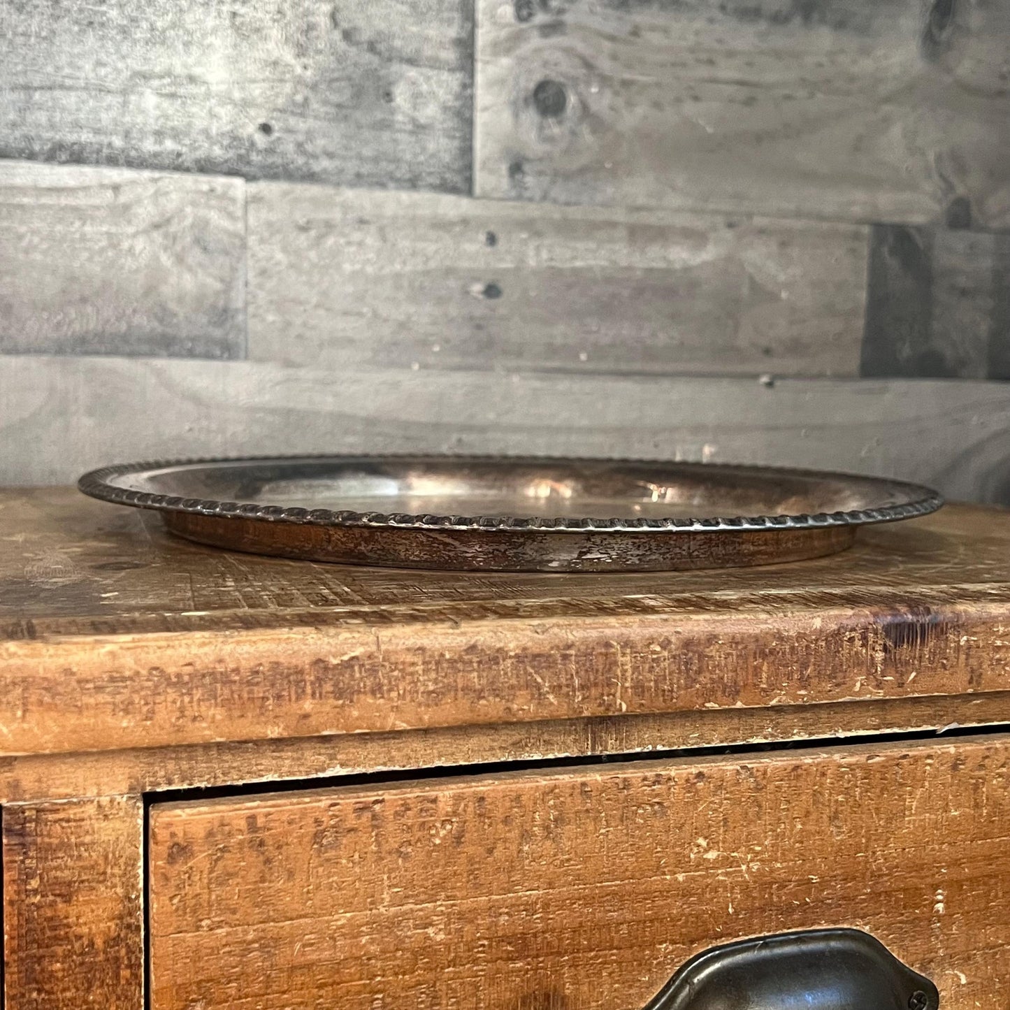 Vintage WM Rogers Round Silverplated Serving Tray