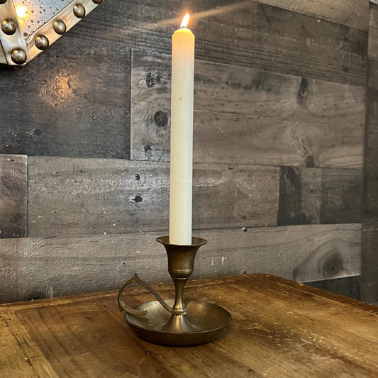 Vintage Brass Chamberstick Candlestick Holder