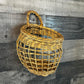 Vintage Woven Wall Hanging Handled Basket