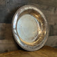 Vintage Silverplated Round Shallow Bowl with Braided Rim Accent