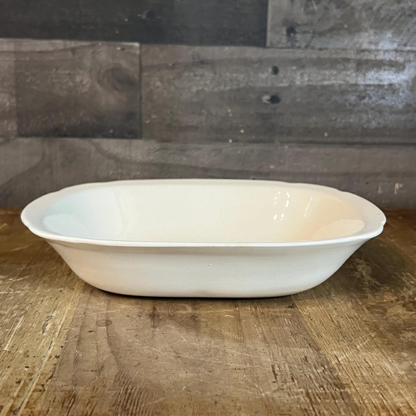 Vintage Ivora Rooksville China Co 930 Creamy White Tone Oval Dish