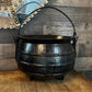 Black Cast Iron Tri Footed Handled Large Cauldron - Cast Iron Pot - Cast Iron Kettle - Cast Iron Bean Pot