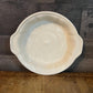 Vintage Creamy White Handled Pie Pan