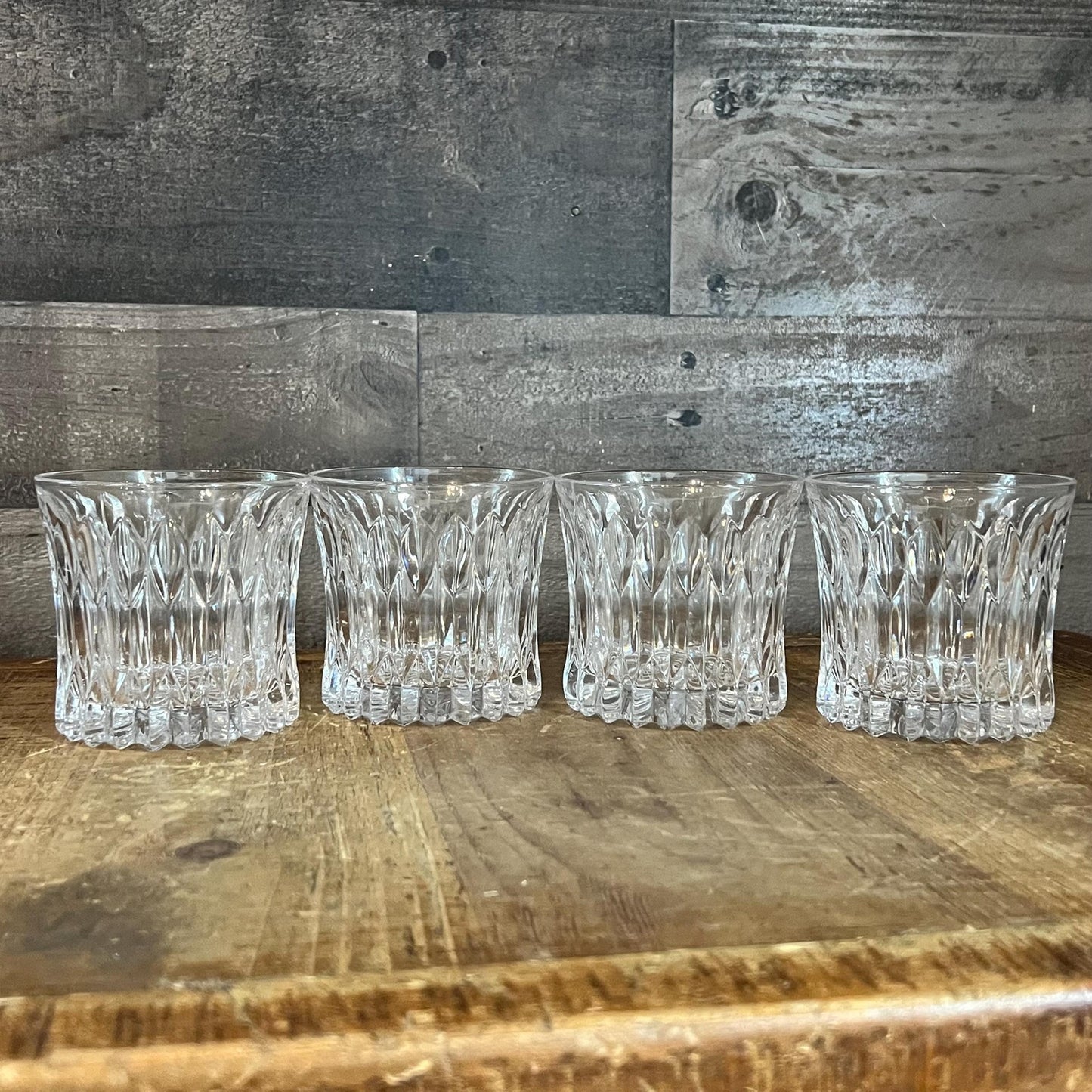 Vintage Fostoria Monarch Double Old Fashioned Rocks Glasses - Set of 4