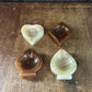 Vintage Onyx Card Suit Ashtray Set - Trinket Dishes - Set of 4