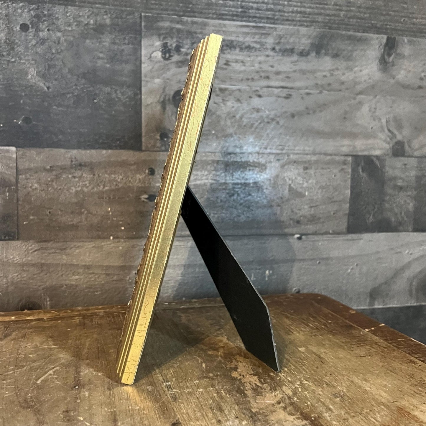 Vintage Gold Tone Floral Accent Picture Frame