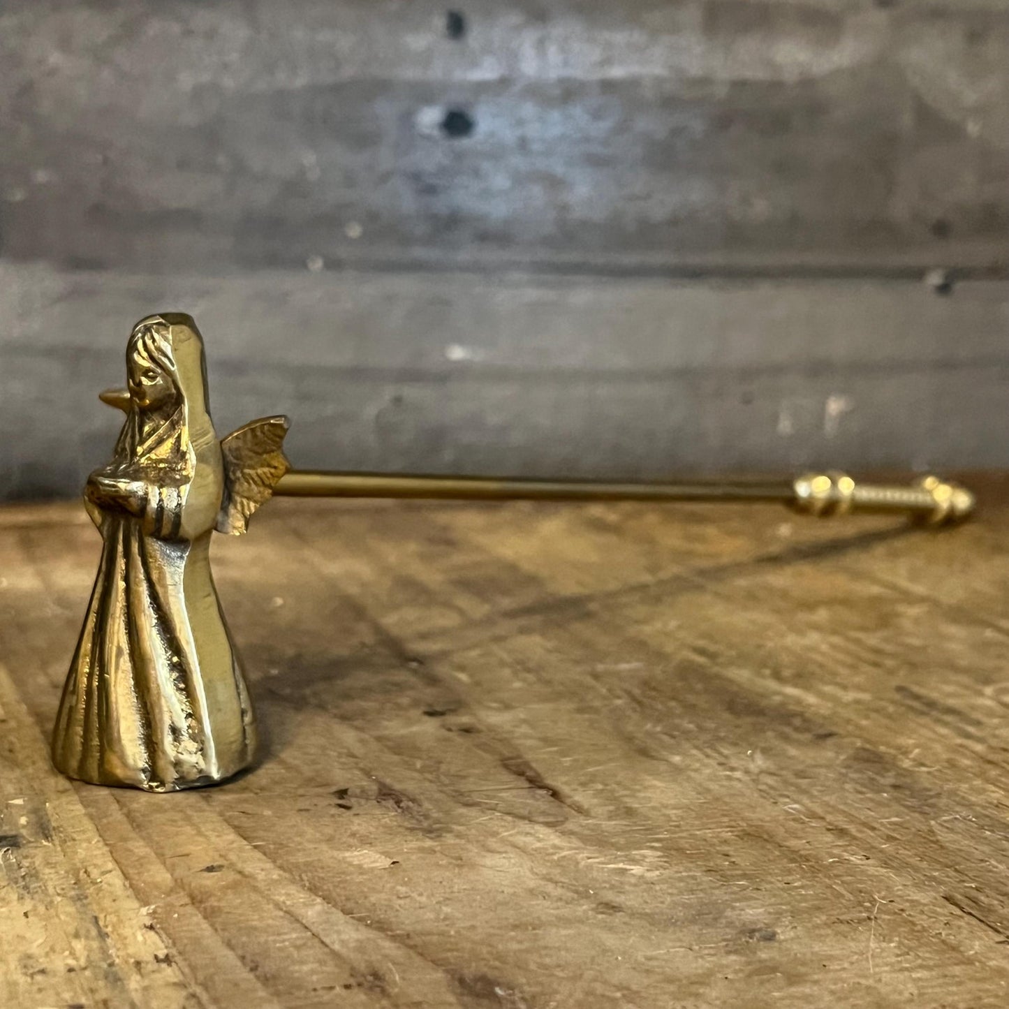 Vintage Brass Angel Candle Snuffer