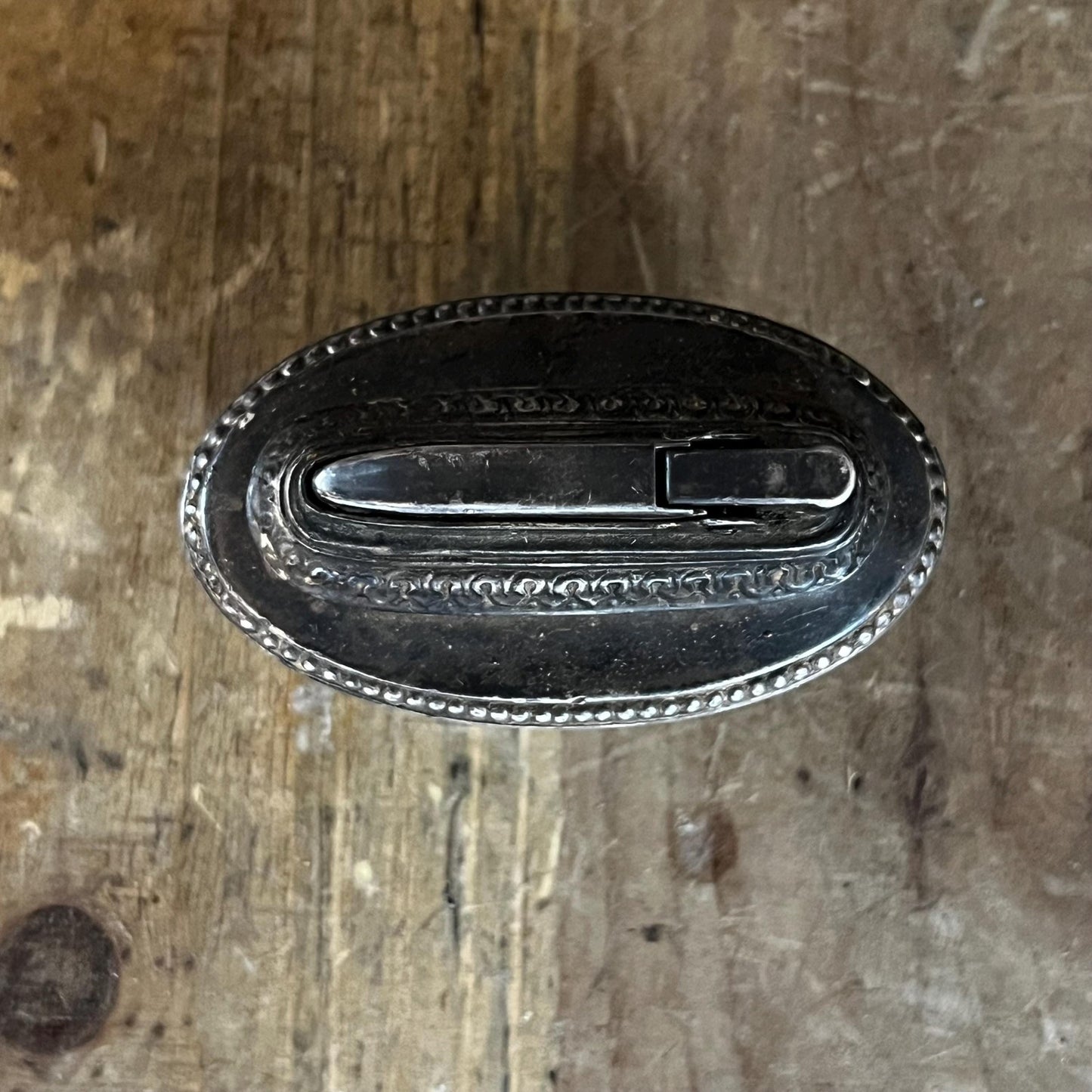 Vintage Silverplated Ronson Queen Anne Table Lighter