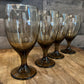 Vintage Libbey Brown Glass Premier Water Goblets - Iced Tea Glasses - Set of 4