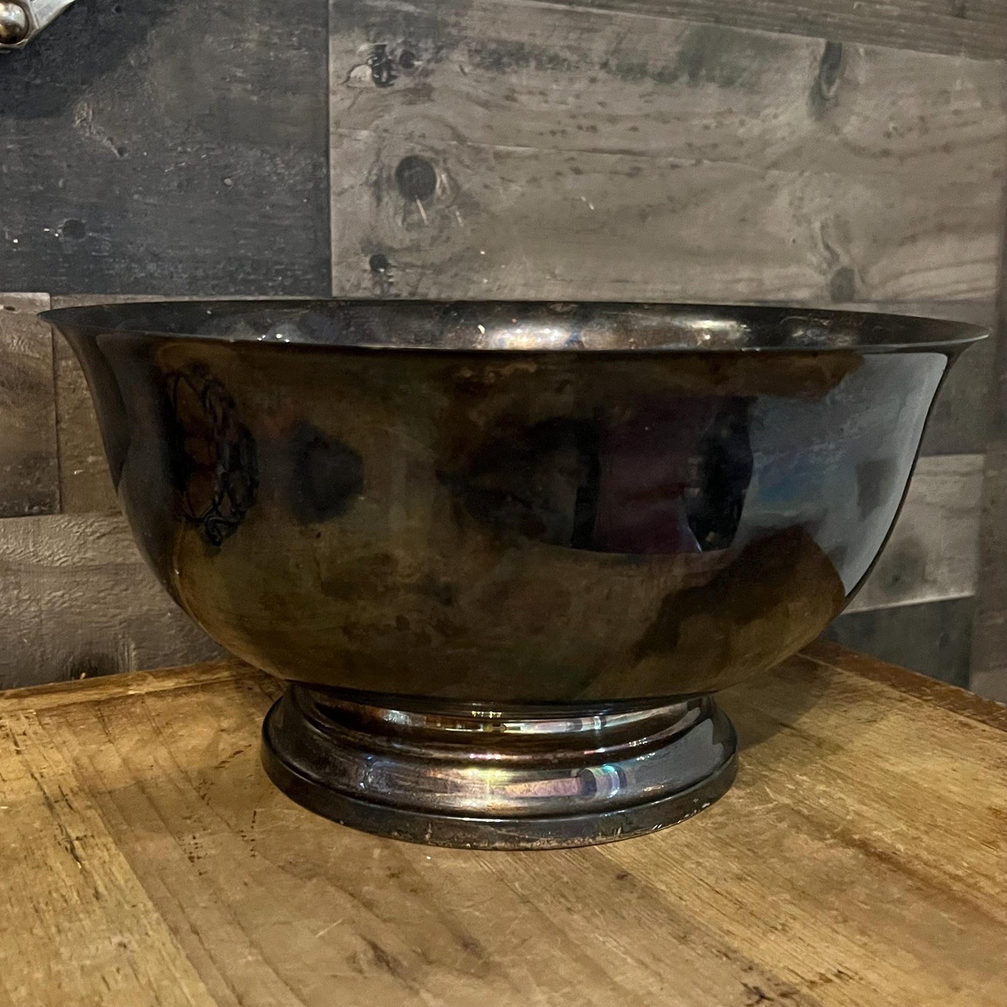 Vintage Silverplated Pedestal Compote Trophy Bowl - World Tennis Magazine 1985 Pro-Executive Tournament The West Side Tennis Club Champion