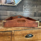 Vintage Wooden Rectangular Handled Copper and Brass Accent Titanic 1912 Coffee Table Tray - Serving Tray - Bar Tray