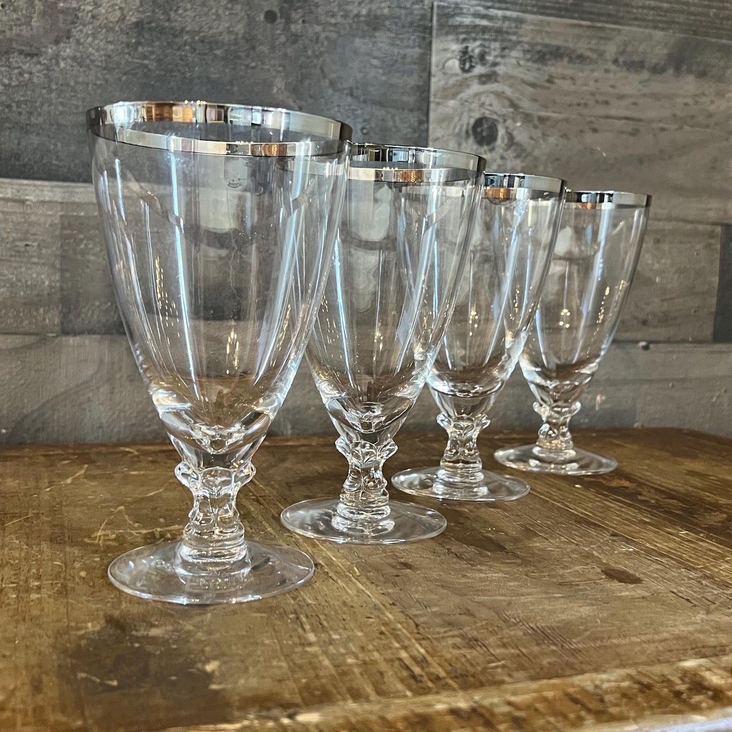 Fostoria Wedding Ring Iced Tea Glasses - Set of 4
