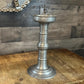 Vintage Tall Pewter Pricket Pillar Candle Holder