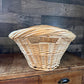 Vintage Woven Wicker Oval Handled Basket - Laundry Basket - Blanket Storage