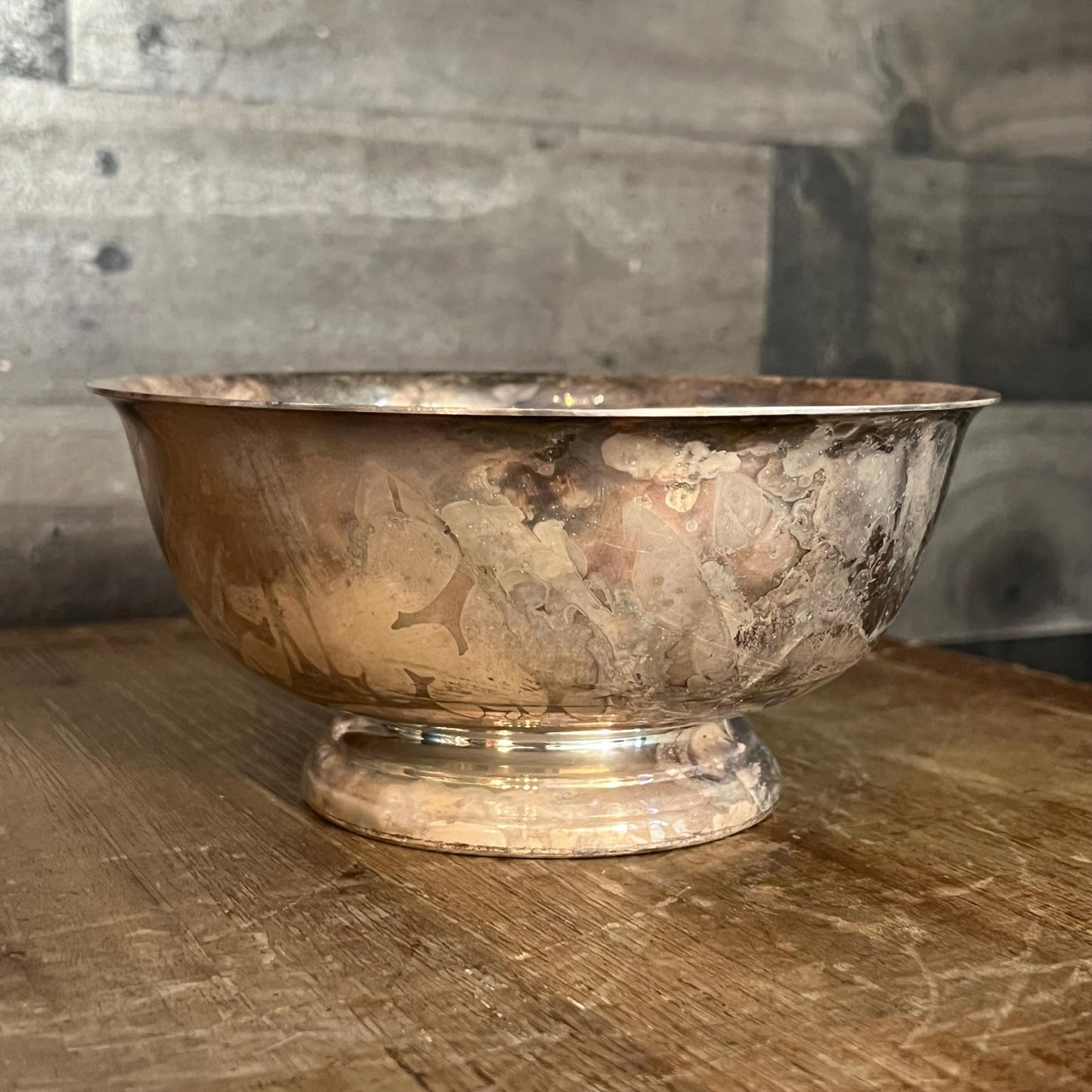 Vintage Gorham Silverplated Round Compote Pedestal Bowl - YC779