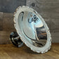 Vintage Oneida Silverplated Long Stem Pedestal Compote Shallow Bowl