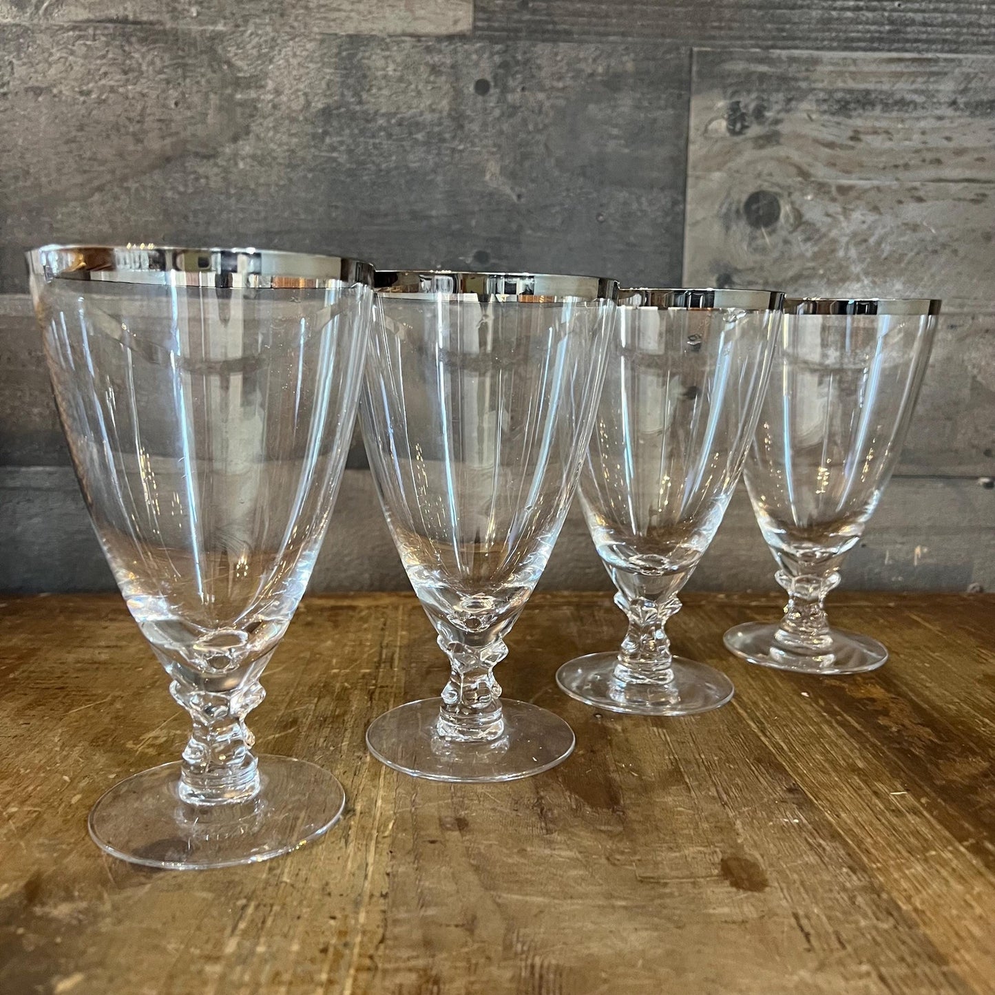 Fostoria Wedding Ring Iced Tea Glasses - Set of 4