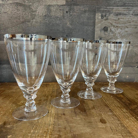 Fostoria Wedding Ring Iced Tea Glasses - Set of 4