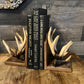 Vintage Deer Buck Antler Bookends - Pair