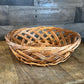 Vintage Woven Wicker Round Basket